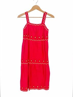 LOFT Hot Pink Embroidered Women’s Midi/Maxi